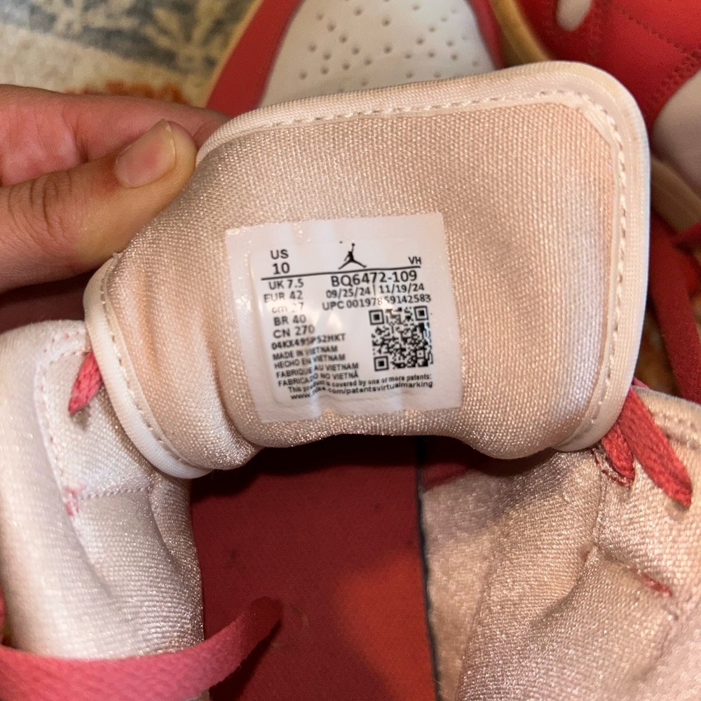 Jordan Women’s Athletic Shoes Pink White - Picture 9 of 10